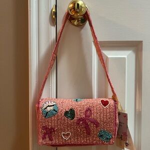 Pink Beaded Purse